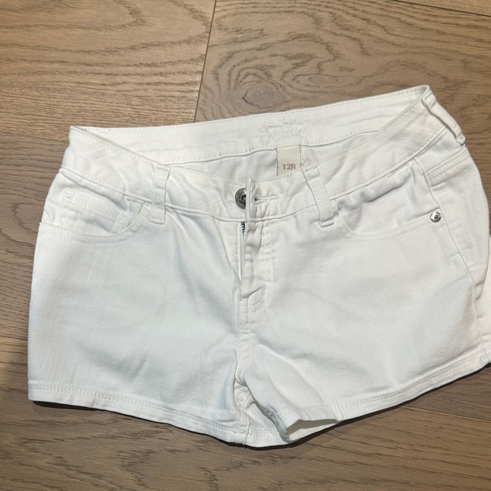 Justice Bright White Women's Jean Shorts
